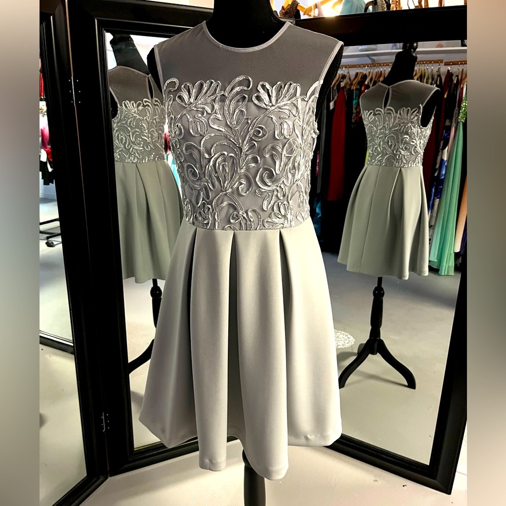 Short silver dress